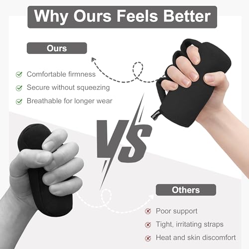 SPRING SEAON Hand Contracture Cushion, Palm Protector for Clenched Hands - color: Black
