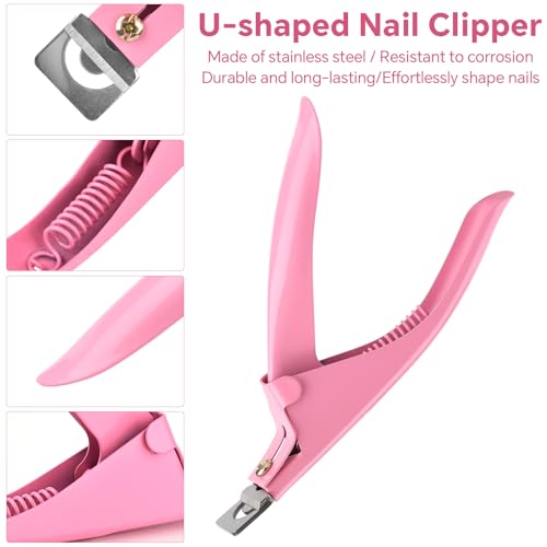 3 Pieces Acrylic False Nail Clippers, Stainless Steel Tip Cutters