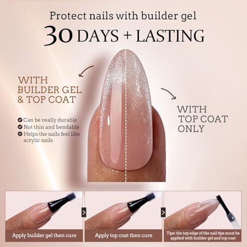 BTArtboxnails Brown French Tip Press On Nails, Medium Almond Nails, 150Pcs - color: French Cat Eye - Medium Almond
