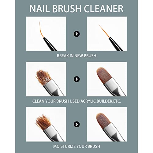 Acrylic Nail Brush Cleaner Acrylic Brush Cleaners Liquid Acrylic Paint Brush Cleaner Nails Artist Acrylic 2PCS 58ml/2 FL.OZ - color: Brush Cleaner 120ml/4 FL.OZ