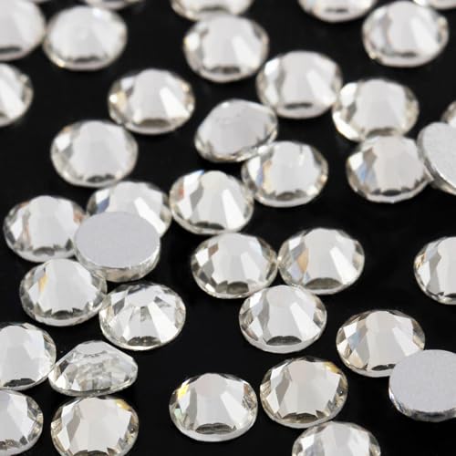 3000pcs SS10 Flatback Glass Rhinestones for DIY(Crystal) - color: Crystal, size: SS10-3000PCS