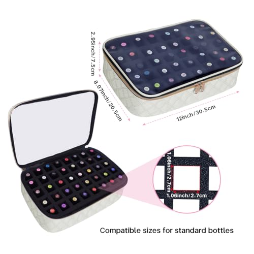 2 Pcs Small Clear Nail Polish Organizer Holds 80 Bottles Nail,Beige - color: Beige-Clear-2 pcs