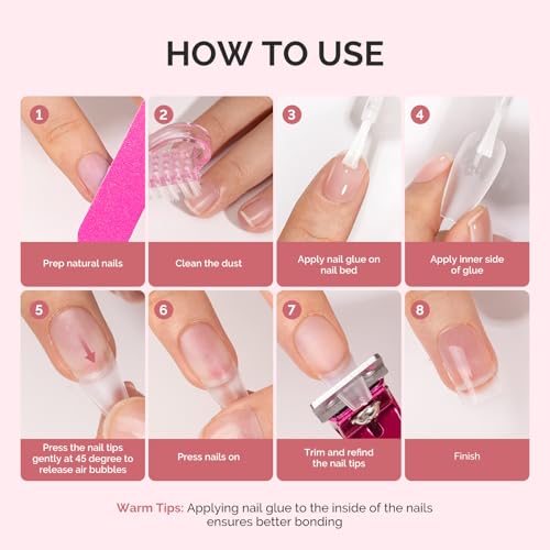 Melodysusie Super Strong Brush-On Nail Glue for Press On Nails No UV Lamp - size: 10ml*1