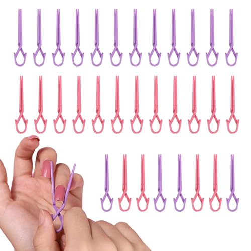 30pcs Nail Polish Protector for Fingers - Acrylic Nail Protector Easy C Curve Nail Pinching Clips Manicure Tools Nail Art Accessories for Gel Finger Nail Extension UV Builder
