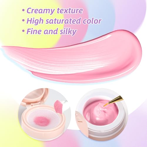 Cushion Gradient Painting Gel, Ombre Nails Aura Nails - color: Pink