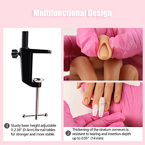 Nail Pratice Training Hand for Acrylic Nails with Stand Bracket,Soft Silicone Maniquin Hand, Flexible Bendable Nail Practice Fake Hand for Nails Art Practice Tool - color: 3#, size: Left Hand