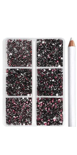 Beadsland Flatback Rhinestones, Amethyst, 7200pcs Mixed 6 Sizes - color: Amethyst