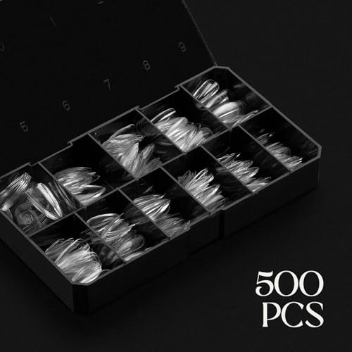 Aprés Gel-X® Natural Stiletto Medium Tip Box | 500pc Gel-X Tips, 11 Sizes 00-9, Premium Quality - size: Natural Medium