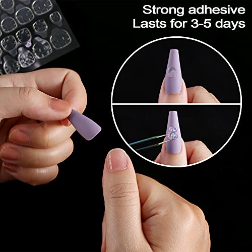 Laza 1200pcs Thin Breathable Adhesive Tabs Super Sticky Nail Glue Stickers - size: Clear 1200 Pcs