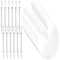 12 Pack Acrylic Cosmetic Palette with 12 Spatulas, Clear Makeup Mixing Tray - style: Oval