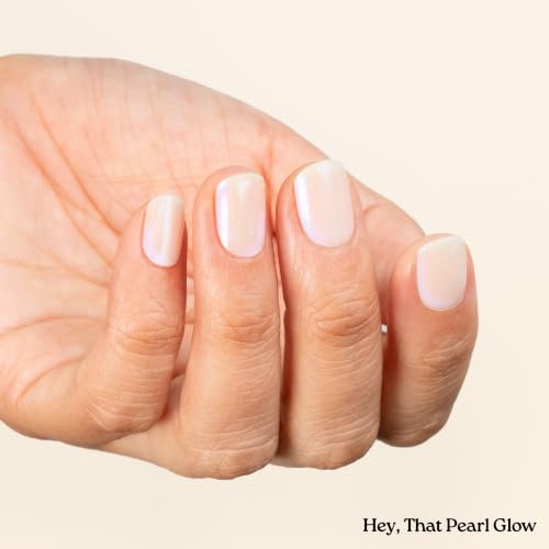 Heyhae Semi Cured Gel Nail Strips - Hey, that Pearl Glow - color: Hey, That Pearl Glow