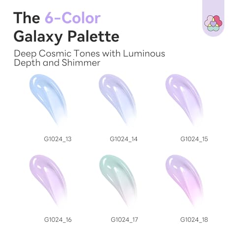 Saviland Hema-Free Poly Gel, 6 Colors Cat Magnetic Eye for 28-Day Lasting - color: 03- 6 Colors Galactic Blue-Violet Shimmer