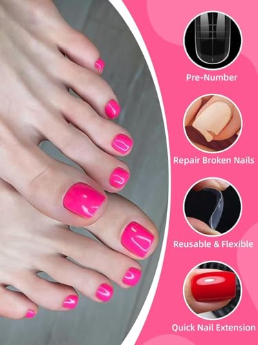 300 Pcs Toe Dual Nail Forms for Poly Extension Gel - color: 300P Toe Dual Nail
