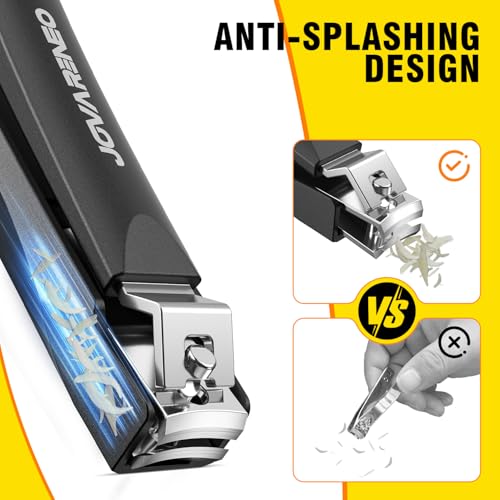 Nail Clippers for Men with Catcher, Adult Finger Nail Clippers - size: Long Handle 1pc
