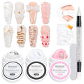 MIZHSE Solid Builder Gel for nails, 3 Colors Sculpting Gel for Nails - color: 15g Clear+White+Pink