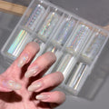 10 Rolls Aurora Nail Foil Iridescent Clear Nail Transfer Foil - color: Clear Iridescent