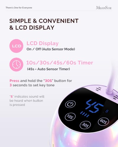 MelodySusie Gooseneck Cordless UV Nail Lamp P-ArtM2 Light for Nail Tips - color: Pearl Purple