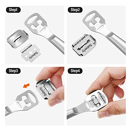 Mudder 120 Pcs Callus Shaver Replacement Blades Corn Plane