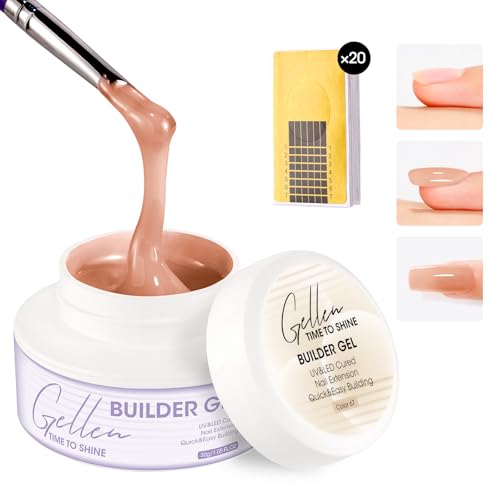 Gellen Builder Gel for Nail Extensions, Apex, Strengthener, 30g Nude - color: Nude