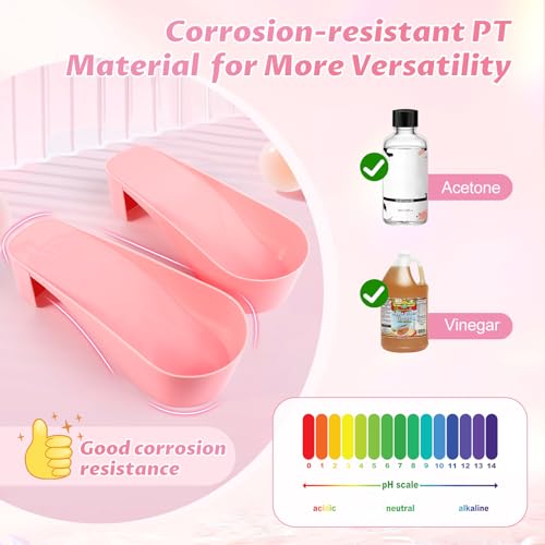 Yokilly Toe Nail Soaking Bowl: 2 PCS Shoe Design Toenails Soak Off Bowl - color: Pink