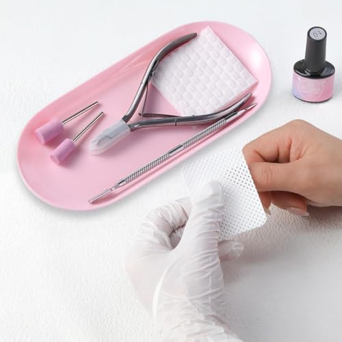Manicure Tools Storage Tray 3Pcs Oval Plastic Display Dish