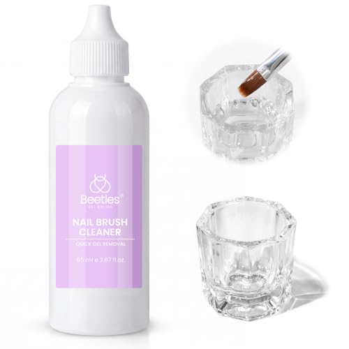 Beetles Nail Art Brushes Cleaner and Conditioner, 85ml (2.87 Fl.oz) - color: A - Clear-01