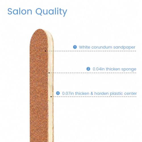 Nail Files - 24 PCS Fingernail Files 7" Long 80/100 Grit Brown - color: 24pcs Brown, size: 80/100 Grit