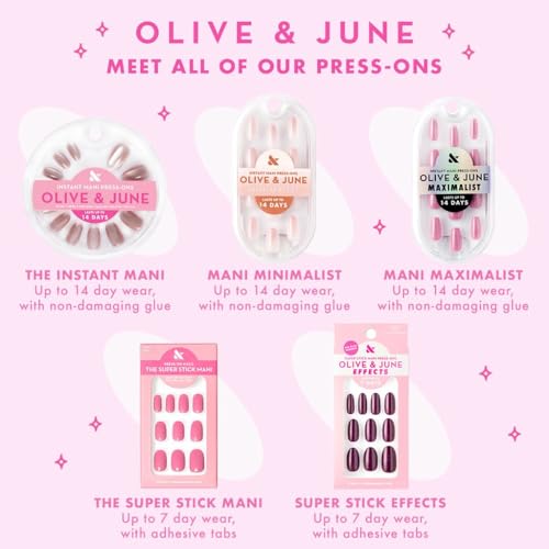 Olive & June Instant Mani Press-On Nails, Rose Syrup Gradient - color: Rose Syrup Gradient