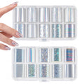 20 Rolls Nail Transfer Foil Sheets Transfer Foil for Nails Aurora