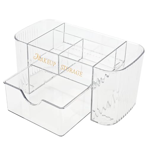 BQAN Clear Acrylic Nail Organizer with Drawer for Nail Tools Storage - color: Clear