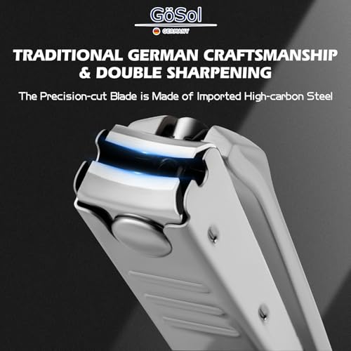 Nail Clippers Anti Splash Fingernail Cutter, Carbon Steel, Sharp Blades - color: Silvery