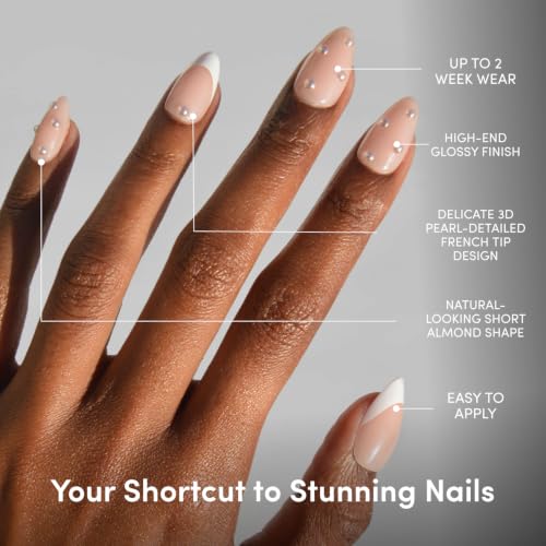 Glamnetic Press On Nails - Short Almond, Glossy Fake Nails 30 Pc Full Kit - color: 8 - ALWAYS & FOREVER