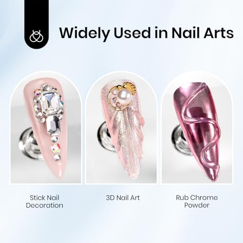 Beetles White Sculpting Gel for 3D Nail Art – No Wipe 3D Rhinestone - color: E-White-1