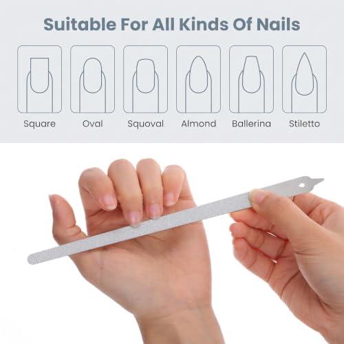 3pcs Metal Nail Files Stainless Steel Emery Board Diamond Nail File Set