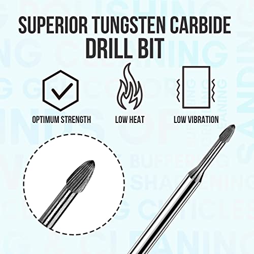 Makartt Nail Drill Bits:3/32" Safety Tungsten Carbide Cuticle Remover Drill Bit Professional Under Nail Cleaner Dead Skin Prepare for Electric Nails File Machine,Manicure Salon Supply - size: 0.09 Inch (Pack of 1)
