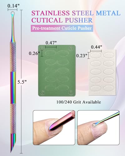 Dual Ended Cuticle Remover, Cuticle Pusher with Loop Cuticle Pusher