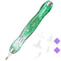 CXJINZE 9 Pcs Plastic 5D Diamond Art Pens Kit with 5 Nibs Stylus Tool,Green - color: Green-9pcs