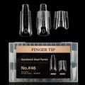 280Pcs Sandwich Dual Nail Forms 14sizes Quick Building Gel Nail Extensions-Dual Form with Reusable Top and Bottom Mold Tips (No.#46 (280Pcs)) - size: No.#46 (280Pcs)