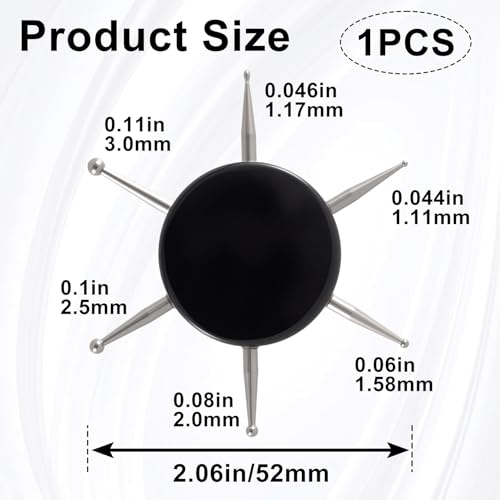 Nail Dotting Tool, 6-in-1 Metal Dotting Tool Nail Art, Black - color: Black, 1pcs, 6-in-1