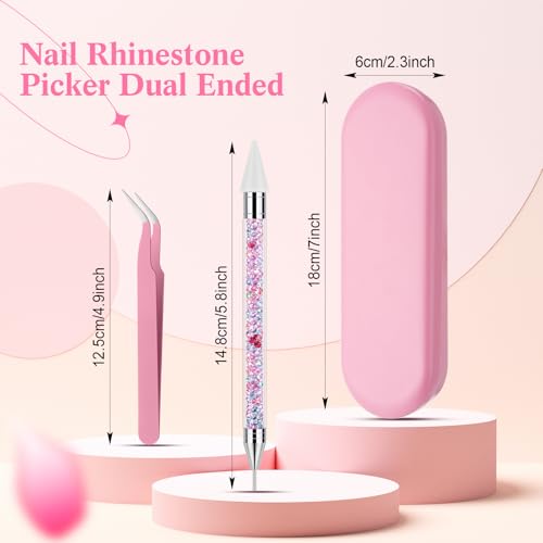 Tatuo Rhinestone Picker Tool Bedazzling Pen Dual Head, Colorful - color: Colorful