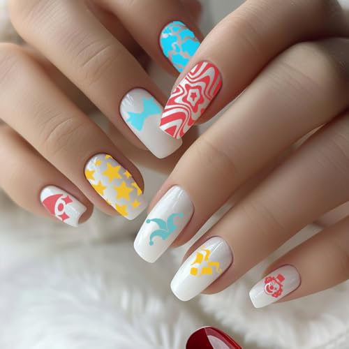 benikmake 3pcs Clown Nail Stamping Plate Nail Printing Stainless Stencil for Manicure Salon Poker Element 6x12cm 2.36x4.7inch - color: Clown