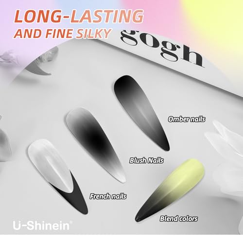 Cushion Gradient Painting Gel Kit, Black Ombre Nails Aura Nails - color: Black Set