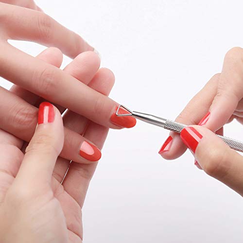 YINYIN Cuticle Trimmer with Pusher and Cutter,Silver - color: Silver