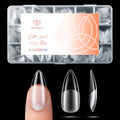 Modelones Medium Stiletto Nail Tips 360pcs Pre-etched Clear Soft Fake Nails - color: A11-Medium Stiletto