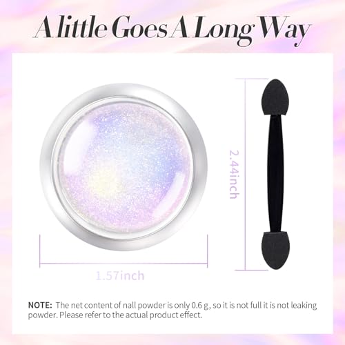 Born Pretty Chrome Nail Powder Auroras Nail Powder Mermaid Pearl Powder - color: Color 1