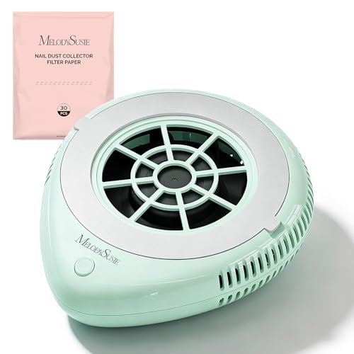 MelodySusie Cordless Mini Nail Dust Collector PProR for Mobile Techs Gel - color: Green Cordelss
