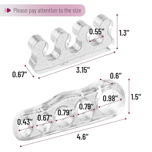 Dr. JK- ToePal Gel Toe Separator, 2 Pairs, Toe Spacers, Bunion Corrector - color: Clear, size: 2 Pairs