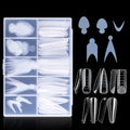 120PCS French Silicone Sticker Nail Dual Form Set Duet Nail System Reusable Pad Quick Building Mold Tips
