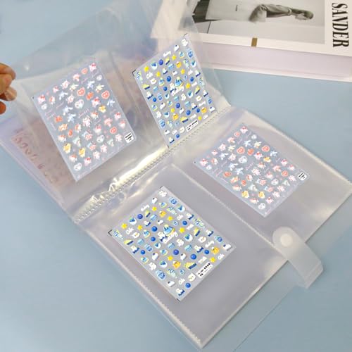 Nail Sticker Book Binder Nail Art Book for Nail Decals Storage - size: medium