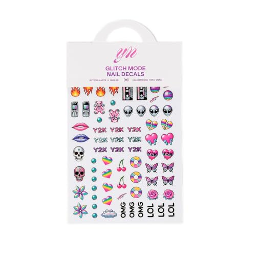 YN Young Nails Nail Decals - Easy-Apply Nail Stickers for Nail Art, Perfect for Layering, Seamless Design (Glitch Mode) - color: Glitch Mode